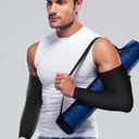 Bememo 16 Pairs UV Sun Protection Arm Sleeves for Men Women Cooling Arm Sleeves for Sports Workouts Tattoo Covers (Black, S)
