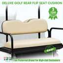 Universal Golf Cart Rear Seat Replacement Cushions, 4-person Back Seat Cushion for Golf Cart, Upgraded Replacement Seats Fits EZGO, Club Car, Yamaha