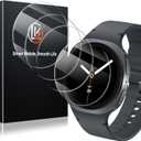 6 x LK 4 Pack for Samsung Galaxy Watch 8 Screen Protector 44mm 2025, Upgrade Top 9H+Tempered Glass, Easy to install for Galaxy Watch 44mm Screen Protector, 0 Bubble,HD