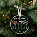 Christian Christmas Ornaments - Religious Christmas Ornaments for Women - Christian Gifts for Women - Religious Bible Verse Jesus Inspirational Faith Ornament for Tree - Glass Ornament