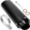FVRITO 28mm 1.1 inch Exhaust Muffler Silencer Pipe and Clamp Gasket for 50cc 110 125cc Coolster Sport-B Taotao Chinese Dirt Pit Bike Venom ATV Quad 4 Wheeler Black