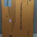 Sportneer Stadium Seats for Bleachers, Bleacher Chairs with Back and Cushion Bleacher Seats with Back Support Padded Stadium Chair with Armrests 6 Reclining Positions for Sport Events Camping Beaches (Regular - 20.5", Black)