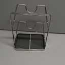 304 Stainless Steel Pot Lid Holder While Cooking, Kitchen Pot Lid Storage Rack for stove top, Multifunctional Kitchen Pot Lid Organizer for CountertopSilver