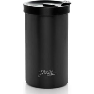 PRESSE by Bobble French Coffee Press And Insulated Stainless Steel Travel Tumbler for On-The-Go Brewing - 13 oz (Black)