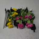 RECHOO Solar Garden Lights, 6 Pack Upgraded Garden Decor LED Lights with 30 Rose Flowers, IP65 Waterproof 7 Color Changing Flowers, Outdoor Solar Lights for Outside Yard Pathway Decoration