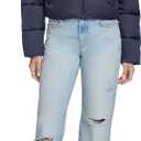 Champion Womens Cropped Puffer Jacket (Small, Navy)