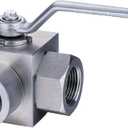 Taixin High Pressure 3 Way Ball Valve 1/2 inch NPT Female Hydraulic Ball Valve L-Bore KHB3K Type Hydraulic Valve