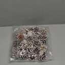 Whaline 25Pcs Christmas Natural Pine Cones Bulk Rustic Snow Pinecones with String Pine Cone Pendant Winter Holiday Hanging Ornament for Xmas Tree Gift Tag Party Decoration, 1.6-2 Inch