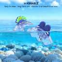 2 x Case for Tamagotchi Paradise Virtual Reality Pet, Cute Cartoon Blue Ears and Green Hats Cap Case Compatible with Tamagotchi Paradise Electronic Pet Accessories (2 Pcs)