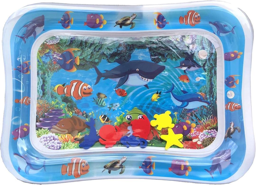 Boys' Water Sensor Play Mat - Cooling Cushion for Indoor & Outdoor Fun - Ideal for Tummy Time at Home or Travel - Water Play Mat (2pcs)