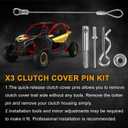 Clutch Cover Pin Kit for X3, PSLER Quick Release Belt Cover Tool Clutch Cover Gasket Kit Compatible with Maverick X3 2017 2018 2019 2020 2021 2022 2023 2024 2025 Replace#715005045