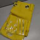 Estelar Textiler Yellow Blackout Curtains for Bedroom, Room Darkening Gold Palm Tree Pattern Curtains 84 Inches Long, Light Blocking Thermal Insulated Window Drapes for Living Room, 52Wx84L, 2 Panels