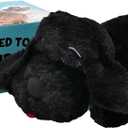 Original Snuggle Puppy Toys - Heartbeat Puppy for Dogs - Pet Anxiety Relief and Calming Aid - Comfort Dog Toys for Behavioral Training (1 Count (Pack of 1), Black)