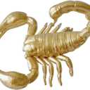 Gold Mini Scorpion Figurine, Solid Metal Animal Ornament, Mini Scorpion Sculpture for Home Office Garden Desktop Decor