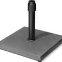45lbs Patio Umbrella Base - Heavy Duty Outdoor Patio Market Umbrella Stand for Deck, Poolside, Balcony, Wind-Resistant Design, Grey