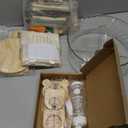 18 pc hamster cage accessories  silent Wheel, 15 Chew Toys Set, Maze Wood House and Water Bottle Set for Rat Mice Small Animals Habitat (Fun Interactive Style)
200+