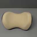 Super Comfy Car Headrest Pillow, Car Pillow for Neck Pain Relief with Adjustable Strap, 100% Memory Foam & Breathable Removable Cover, Ergonomic Design - Softness Travel Car Neck Pillow(Beige, 1PC)