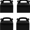 Oletx 30-Pack Black Party Favor Treat Boxes, Goodie Boxes, Gable Paper Gift Boxes with Handles. Perfect for Birthday, Baby Shower and Any Fun Party Decoration Supplies.