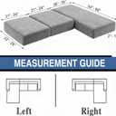 Gdmhy Couch Covers for Sectional L Shaped Sofa Cover with 2 Seat Cushion Cover-Print L-Shape Sofa Slipcovers,Washable 2 Seat l Shaped Couch Cover,Elastic Furniture Protector for Pets,Kid,Living Room (Spot Pattern+white)