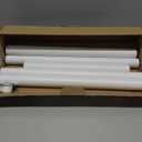 Closet Rods for Hanging Clothes, 17 to 99 Inch Heavy Duty Stepless Adjustable Closet Hanging Rod, 1.3 Inch Diameter Metal Closet Rod for Wardrobes Laundry Bedroom RV, White