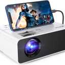 Movie Projector, SMONET 1080P HD Projector 7500L Home Projector Video TV Projector Mini Portable LED Projector Outdoor Indoor Wall Compatible with TV Stick Laptops PC PS5 HDMI USB