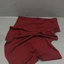 Women's Casual Stretchy Bodycon Pencil Mid-Mini Skirt, Size L, Burgundy