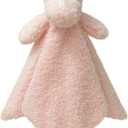 Baby Pink Rhino Soft Stuffed Animal Security Blanket, Plush Rhino Character Lovey Blanket, Baby Shower/Nursery Gift, Newborn Infant Toddler Snuggle Blankie for Boys Girls, 14 Inches