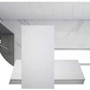 Sunnyglade 10-Pack Drop Ceiling Tile 2ft x 4ft, Smooth White PVC Ceiling Panel 24 x 48in, 5mm thicknesses Waterproof Reusable and Fire-Rated, 80 Sq. Ft (10, White)