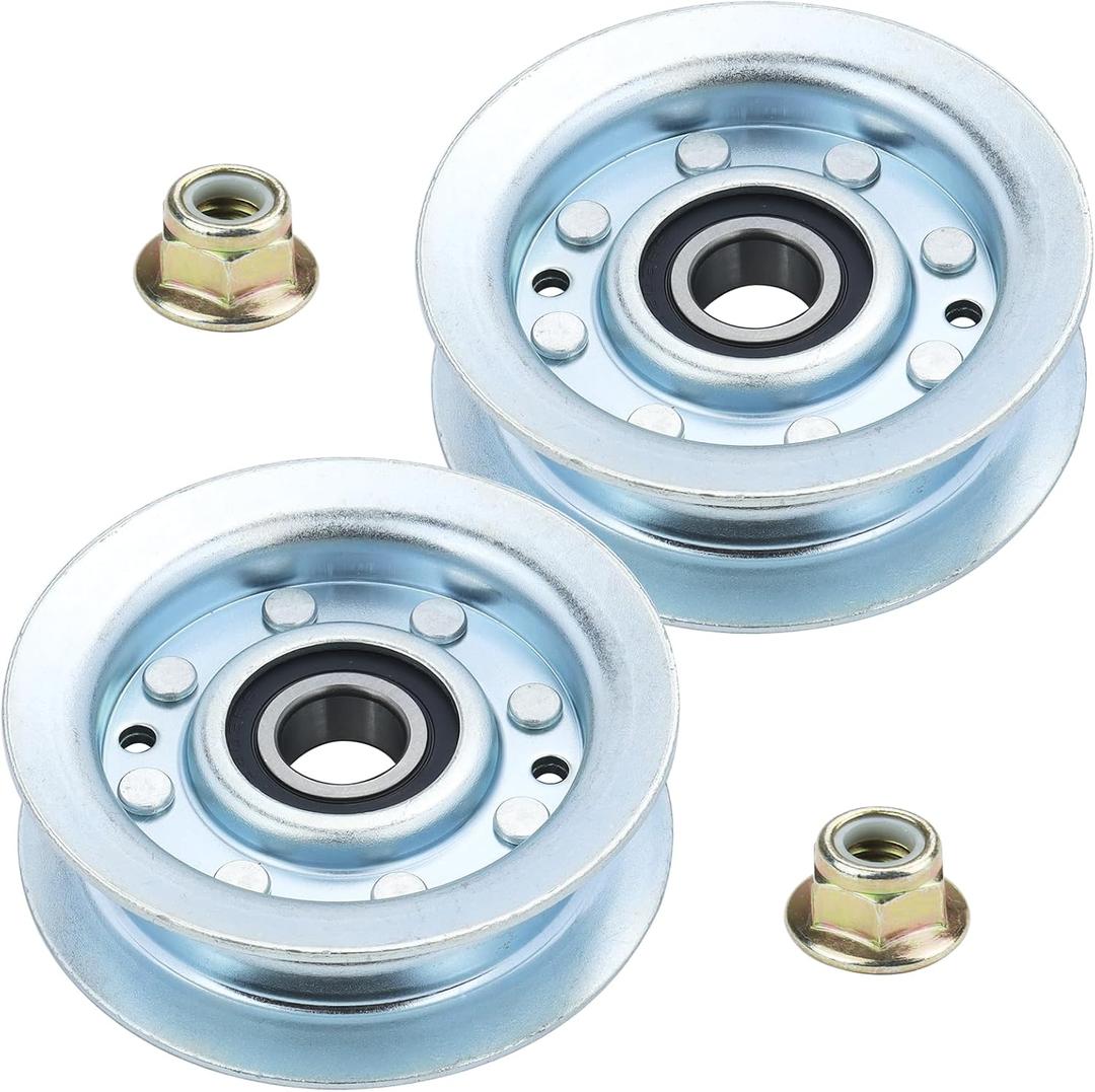 2 Pack GY22172 Idler Pulley Replaces John Deere GY22172 Idler Pulley John Deere GY20067 Idler Pulley John Deere GY22172 Pulley for John Deere D140 Idler Pulley L100 L110 L120 L130 Lawn Decks
