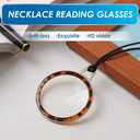 TERAISE Reading Glasses Pendant Necklace Readers Lightweight Portable Anti-loss Reading Glasses with Exquisite Case for Women