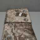 SMILETIME Amber Beige Crushed Velvet Curtains 52x90 inch Luxurious Thermal Insulated Soundproof Drapes for Living Room Bedroom Office Soft and Durable Light-Filtering Window Treatments, 2 Panels