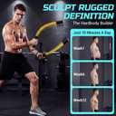 Weighted Cordless Battle Ropes for Home Gym & Apartment with Workout Guide | Ergonomic sweat-wicking breathable grips, ultra silent operation, anchor-free, portable design for easy moving and storage