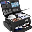 WALMANN Golf Trunk Organizer Large 2-Layer Storage Bag with Ventilated Shoe Compartments for 2 Pairs, Waterproof Foldable Golf Gear Organizer, Large-up to 14