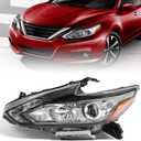 Huray LED Headlight Assembly Fit for Nissan Altima 2016 2017 2018 LH OE Factory Projector Headlamp w/LED DRL Smoked Lens Replacement Left Driver Side