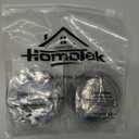 HOMOTEK 2 Pack Round Sliding Closet Door Handles Diameter 2-1/2 in(65mm) Black Flush Pocket Pulls Recessed Bypass Door Handles, Stainless Steel Barn Door Finger Pull Set