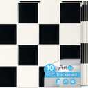 Art3d 10-Pack Heavy-Duty Peel and Stick Backsplash, 12x12 Inch Self-Adhesive Wall Tile Stick on Kitchen Countertop, Black & White
