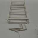 AUHOKY 2Pcs Adjustable Wine Glass Rack Under Cabinet, Punch-Free 4 Rows Stemware Wine Glass Metal Holder, Hanging Wine Glasses Storage Hanger Organizer for Shelf Kitchen Bar Decor(White, 4 Rows)