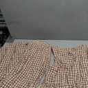 VATEAMI Womens 2 Piece Outfits Sets Gingham Plaid Sleeveless Ruffle Tank Tops and Wide Leg Pants Summer Matching Lounge Sets (Brown-M)