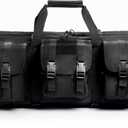 Soft Rifle Case 36" 42" 48'' Tactical Long Double Rifle Backpack Gun Bag for Hunting Shooting Range, Firearm Transportation with Lockable Zipper and Molle System (Black)