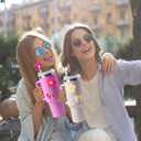 2 x 8PCS Stanley Cup Accessories, Stanley Accessories | 2PCS Silicone Bow Straw Toppers, 2 Cute Bow Handle Charm, 2PCS Water Bottles Bufferfly Patches Self-Stickers Accessories Decor (Beige-Butterfly)