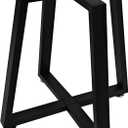 Round Metal Coffee Table Legs,16 Inch Black Iron Dining Table Base Only,Large Circle End Table Legs