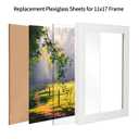 Lyeasw 11x17 Plexiglass Acrylic Sheets for Picture Frame Glass Replacement, Crafting Projects, DIY Display, Clear Styrene Sheets 11x17 Plexiglass Cover