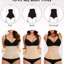 Waist Trainer for Women Tummy Control Corset Trimmer Body Shaper Belt Shapewear (Beige, M)