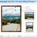 9.5x13 Picture Frame Deep Brown for Wall Hanging, Wood 9.5 x 13 Frame Photo Frame for Wall Horizontally or Vertically, Deep Brown, Pack of 1