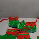 2 Pairs Christmas Elf Shoes Red Green Elf Shoes for Adult Christmas Elf Costume Accessories