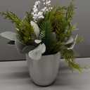 Exquisite Flower World Silver Winter Centerpiece, Glistening Festive Chrome Arrangement. Sparkling and Elegant. For Christmas Table Decoration, Holiday Party Display, Seasonal Home Accent. Table decor
