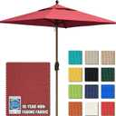 EliteShade USA 10-Year-Non-Fading 6x6Ft Square Market Patio Umbrella, UPF 50+ UV Protection Performance Sun Umbrella, Heavy Duty Commercial Grade Outdoor Table Umbrella with Crank, Windproof Vented Top for Garden, Pool, Deck and Outdoor Playsets, Burgundy