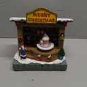 innodept12 Animated Christmas Village Accessories Decor with Music and LED Lights - Bring Festive Cheer to Your Home with Our Icecream Shop, Battery Operated