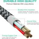 Long USB C Cable [12ft, 2-Pack], etguuds Fast Charging USB A to Type C Charger Cable Braided for Samsung Galaxy S22 S21 S20 Ultra 5G S10 S10E S9 Note 20 10 9, A10e A20 A33 A32 A50 A70, LG, Moto, Pixel