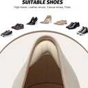 2 x Ouzorp Heel Pads for Shoes-4 Pairs Heel Grips Inserts Cushion for Womens Men Shoes, Heel Pads Snugs for Shoe Too Big, Improved Shoe Fit and Comfort, Prevent Heel Slip and Blister-Pale Apricot+Black (universal)